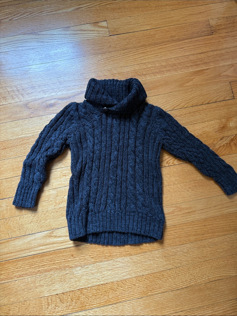 Old Navy Dark Charcoal Cable-Knit Turtleneck Sweater